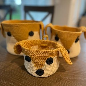 Set of Crochet Baskets/ Buckets